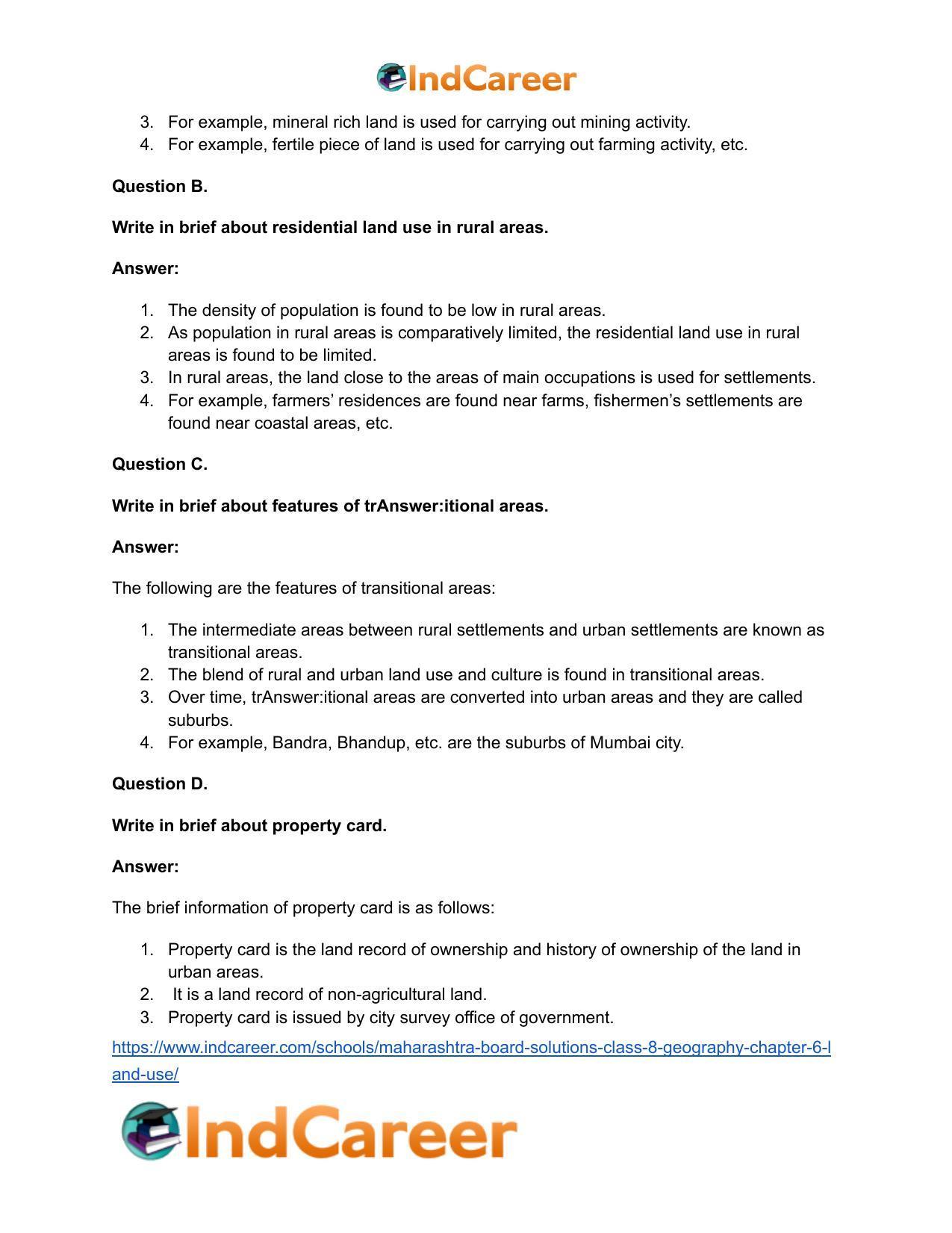 Maharashtra Board Solutions Class 8-Geography: Chapter 6- Land Use - Page 10