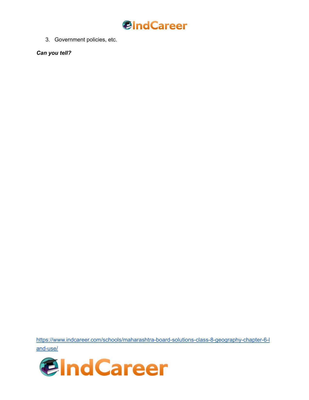 Maharashtra Board Solutions Class 8-Geography: Chapter 6- Land Use - Page 17