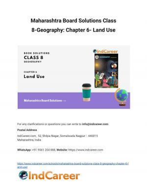Maharashtra Board Solutions Class 8-Geography: Chapter 6- Land Use