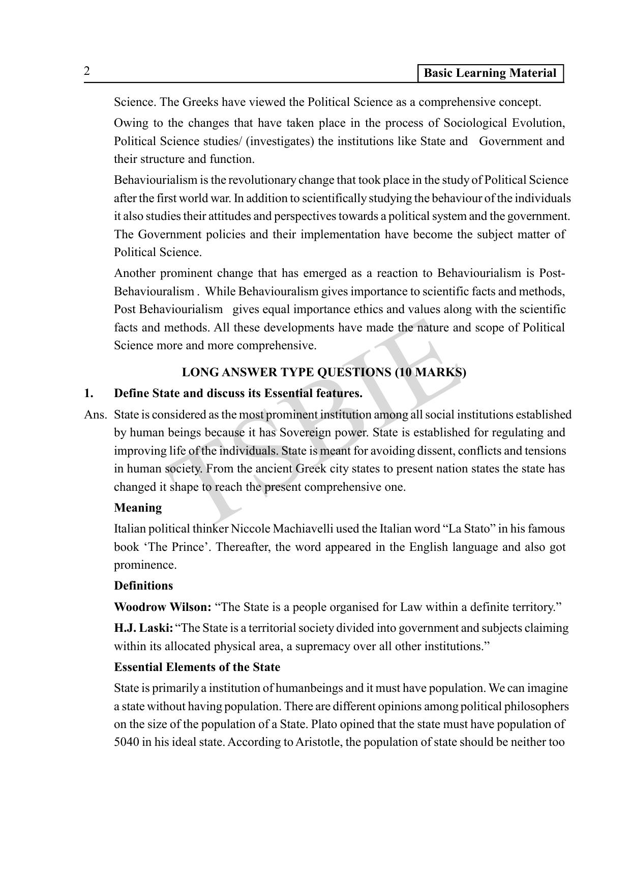 TS SCERT Inter 1st Year Political Science Path 1 (English Medium) Text Book - Page 7