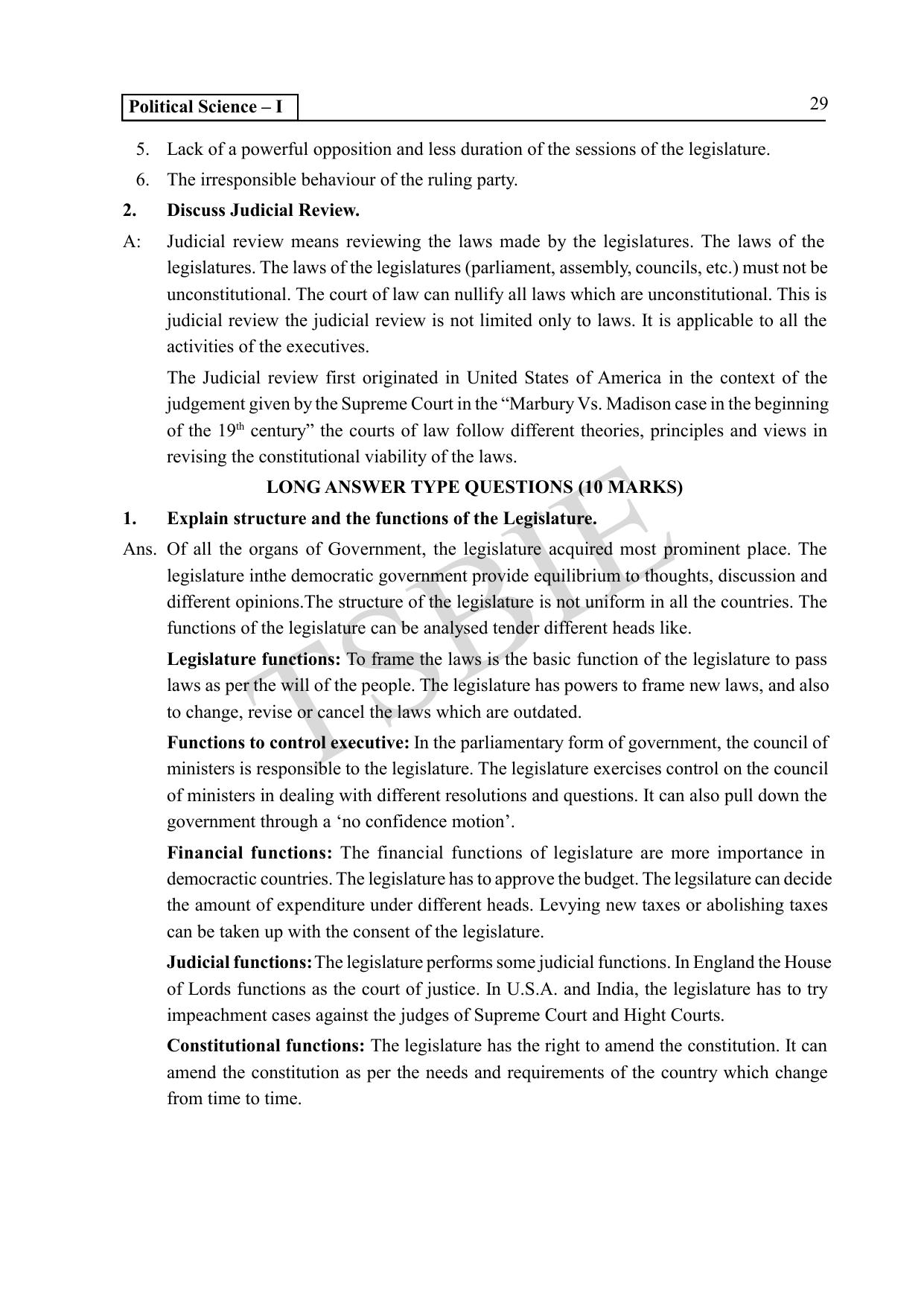 TS SCERT Inter 1st Year Political Science Path 1 (English Medium) Text Book - Page 34