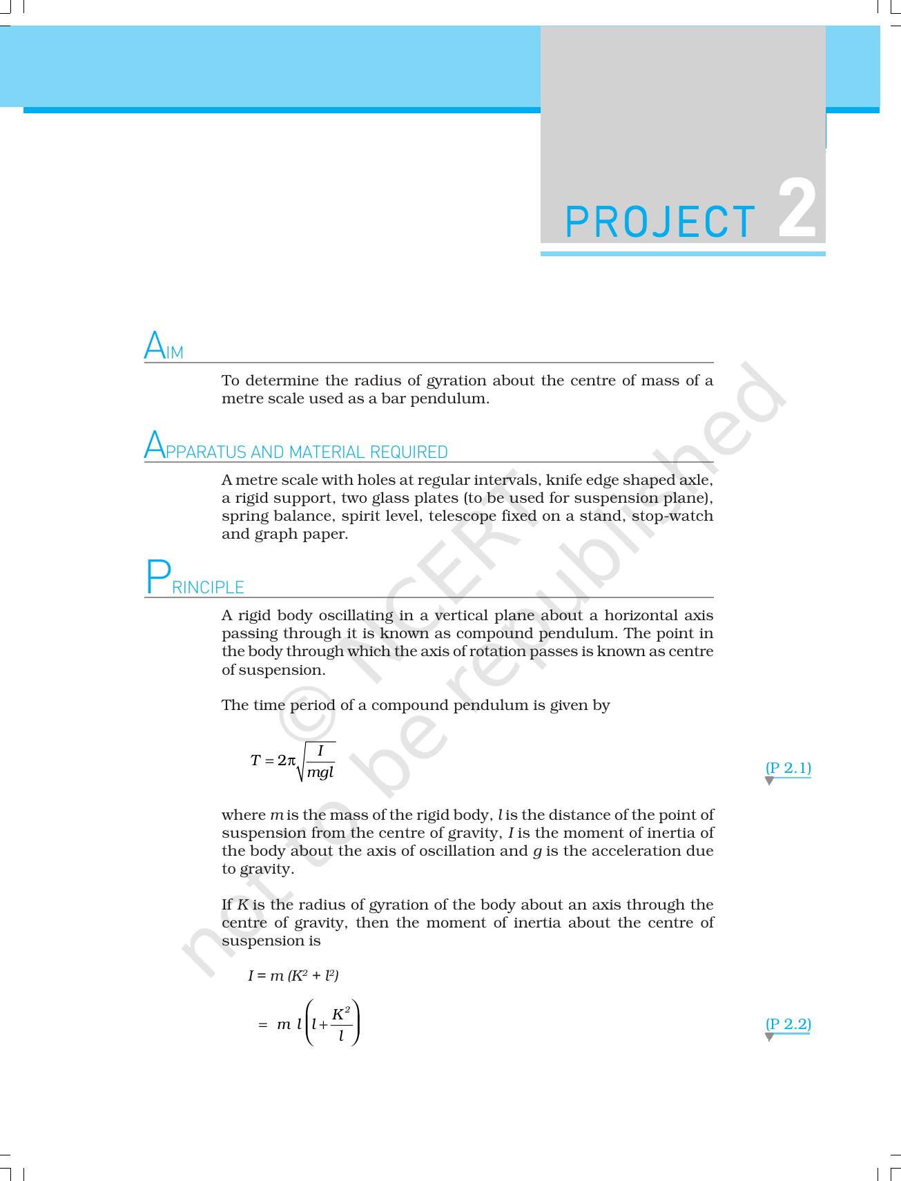NCERT Laboratory Manuals for Class XI Physics - Projects (1 to 8) - Page 9