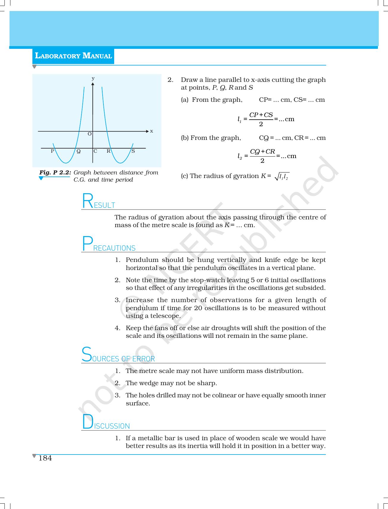 NCERT Laboratory Manuals for Class XI Physics - Projects (1 to 8) - Page 12