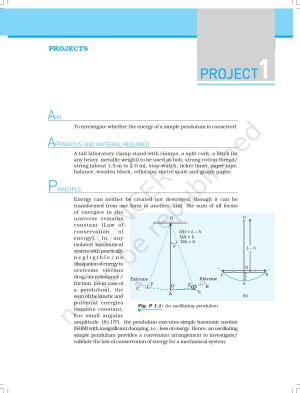 NCERT Laboratory Manuals for Class XI Physics - Projects (1 to 8)