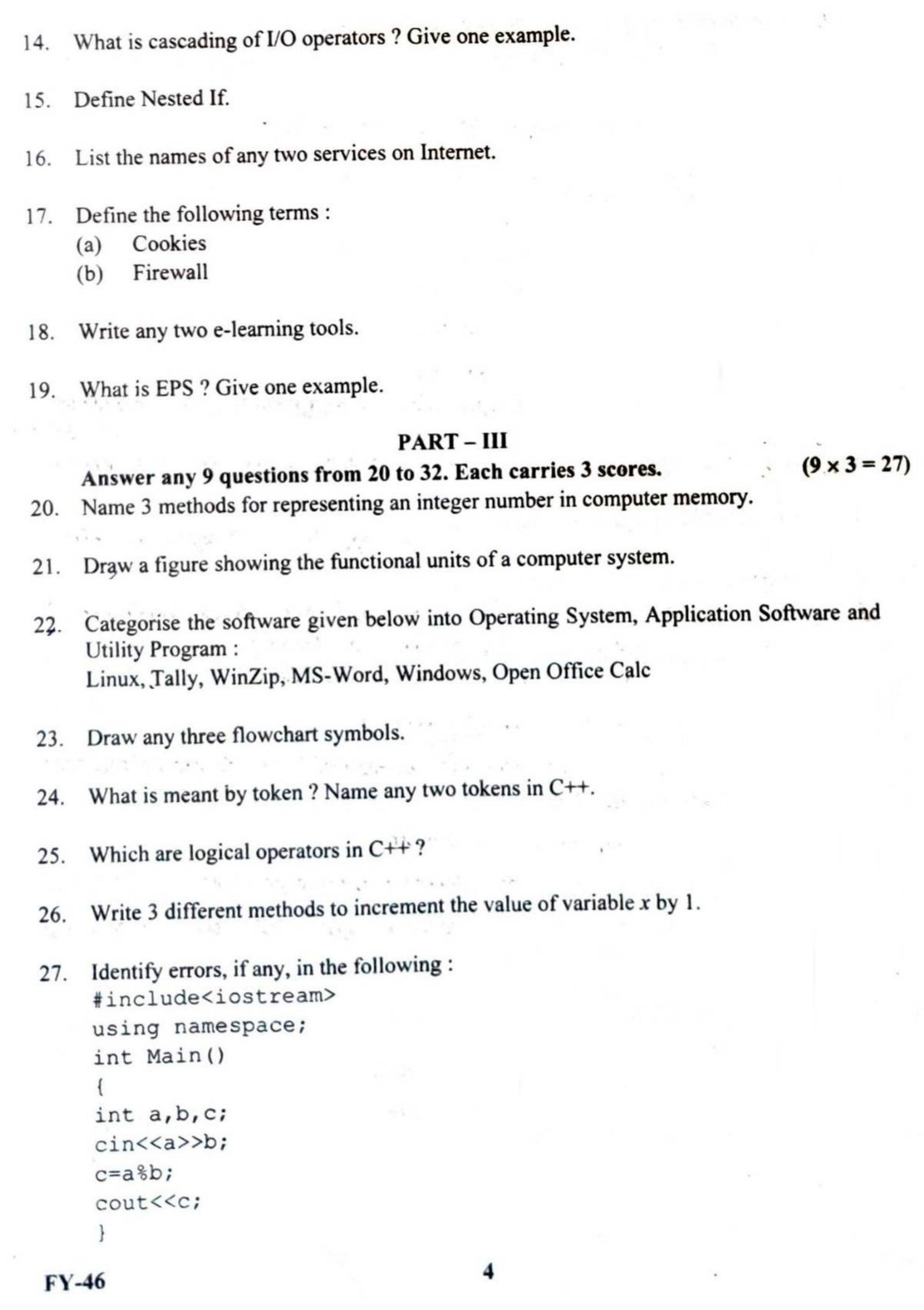 Kerala Plus One 2022 CA (Commerce) Question Paper - Page 4