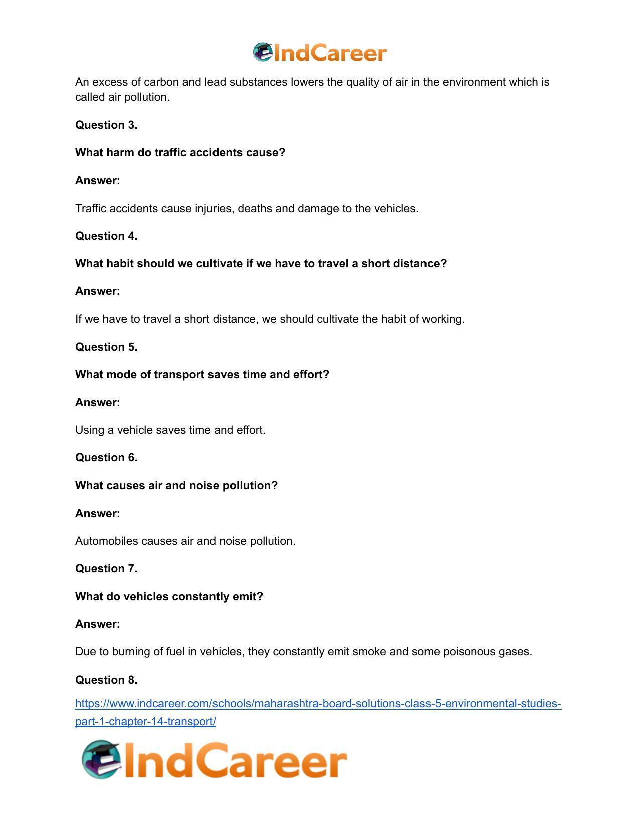 Maharashtra Board Solutions Class 5-Environmental Studies (Part 1): Chapter 14- Transport - Page 13