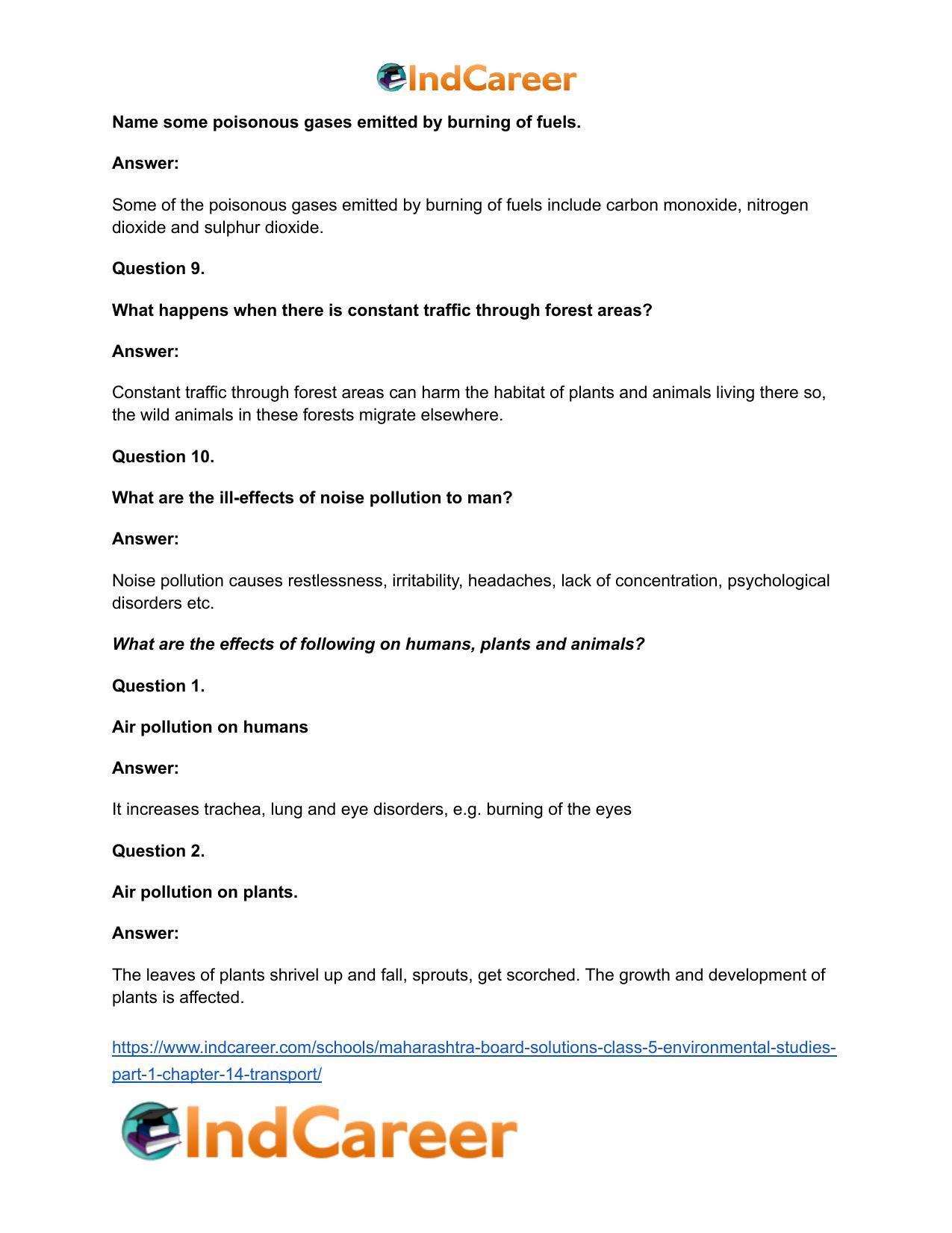 Maharashtra Board Solutions Class 5-Environmental Studies (Part 1): Chapter 14- Transport - Page 14