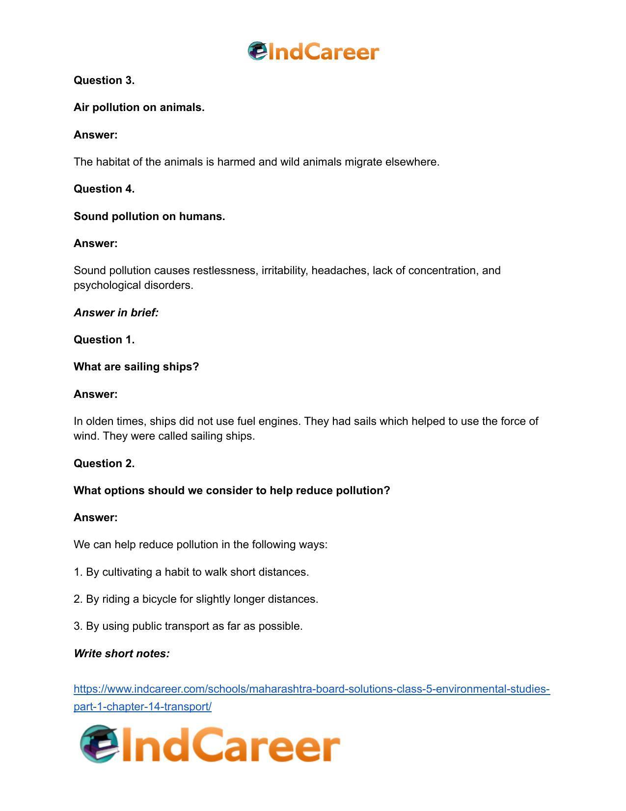 Maharashtra Board Solutions Class 5-Environmental Studies (Part 1): Chapter 14- Transport - Page 15