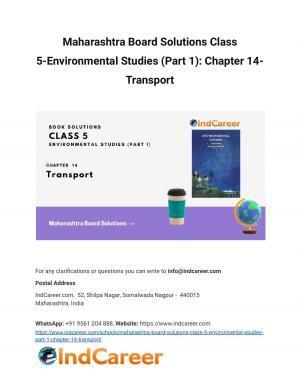 Maharashtra Board Solutions Class 5-Environmental Studies (Part 1): Chapter 14- Transport