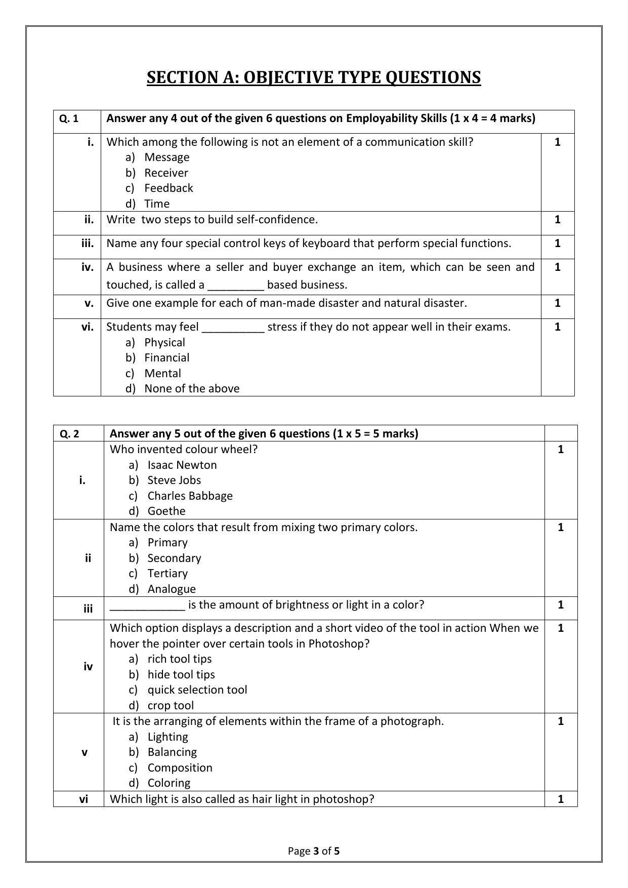 CBSE Class 9 Multi Media Skill Education-Sample Paper 2024 - Page 3