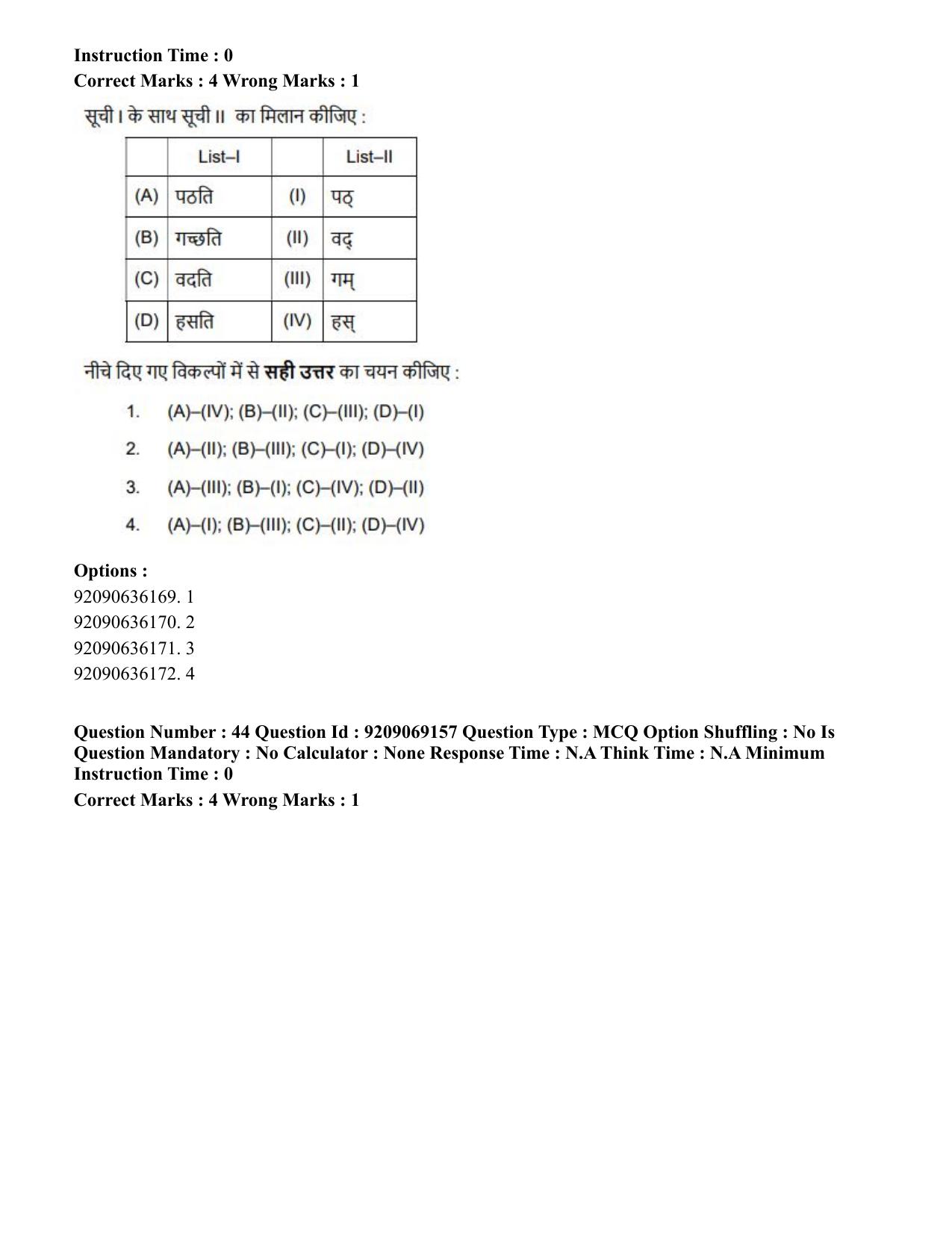 CUET PG 2023: LAQP28 – Pali (Eng.)-Shift 3 (08-06-2023) Question Paper - Page 45