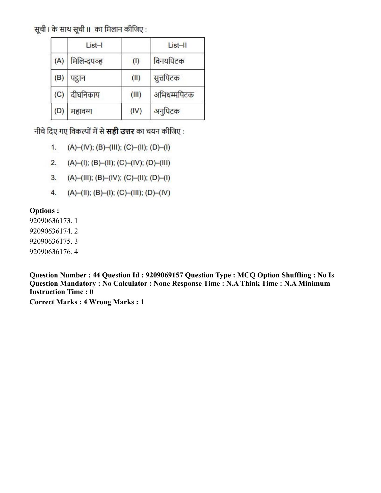 CUET PG 2023: LAQP28 – Pali (Eng.)-Shift 3 (08-06-2023) Question Paper - Page 46