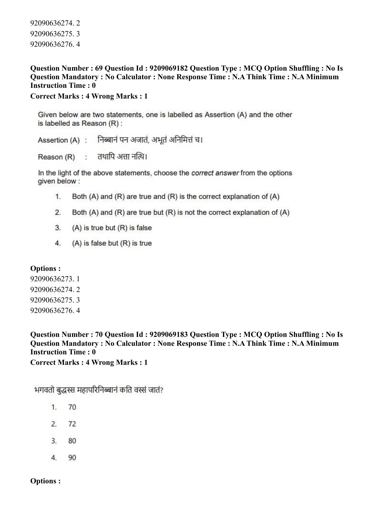 CUET PG 2023: LAQP28 – Pali (Eng.)-Shift 3 (08-06-2023) Question Paper - Page 80