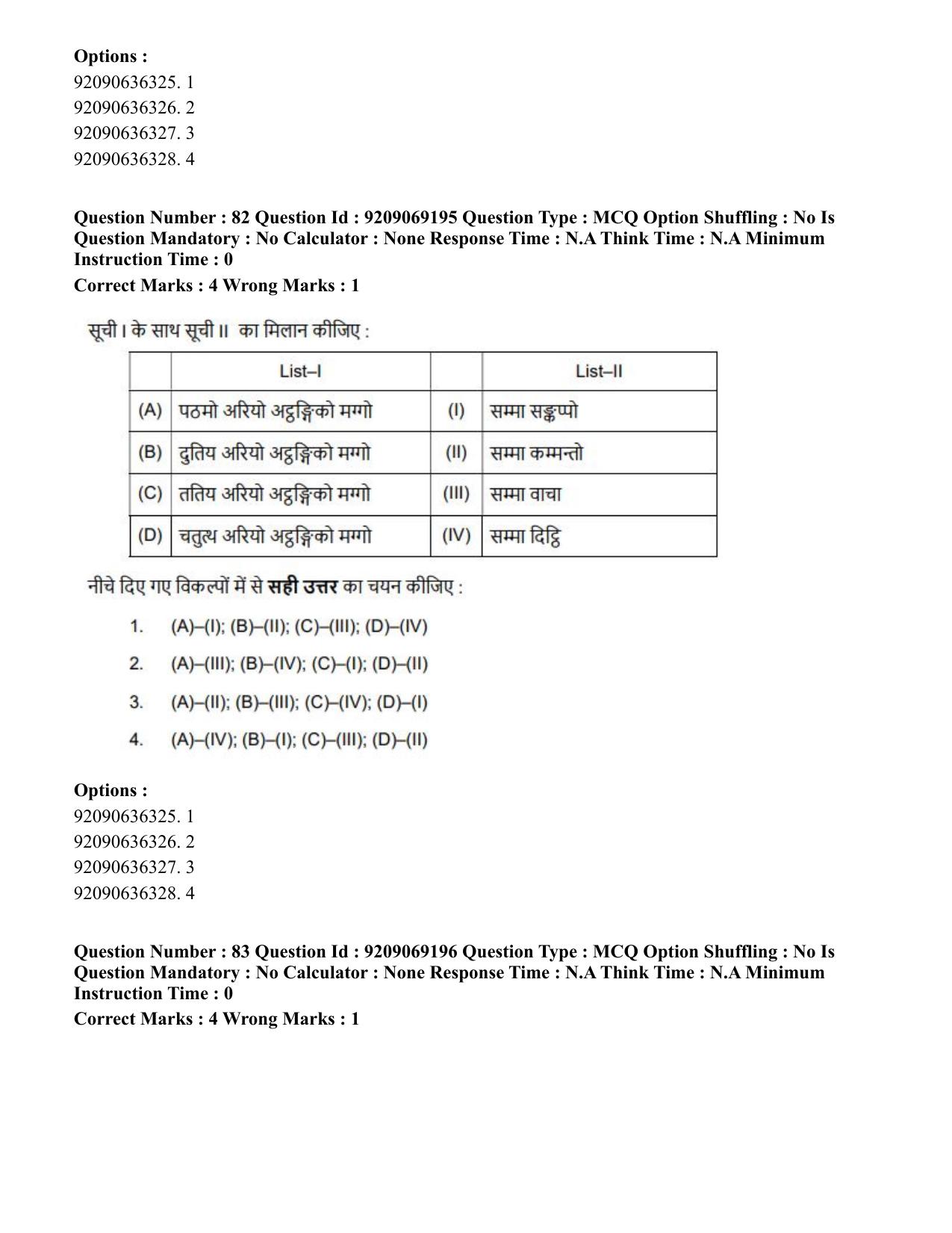 CUET PG 2023: LAQP28 – Pali (Eng.)-Shift 3 (08-06-2023) Question Paper - Page 94