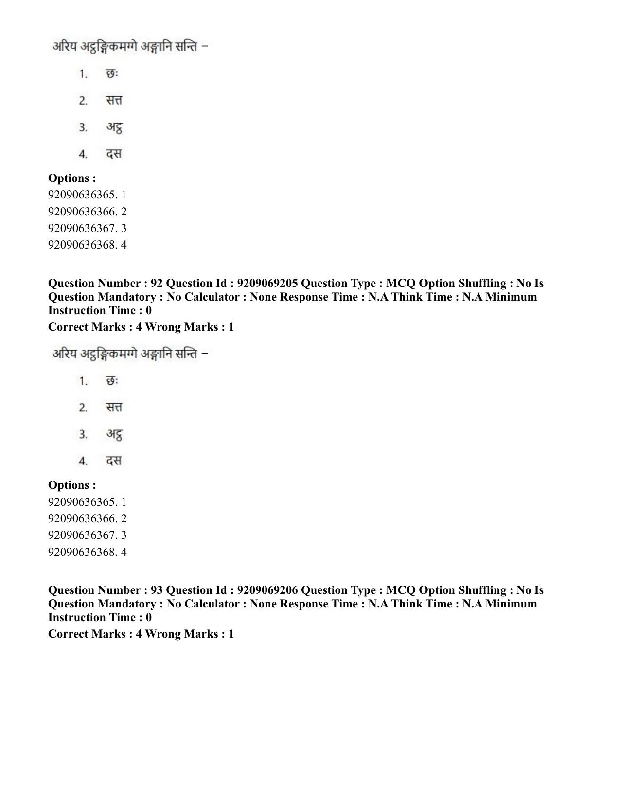 CUET PG 2023: LAQP28 – Pali (Eng.)-Shift 3 (08-06-2023) Question Paper - Page 105
