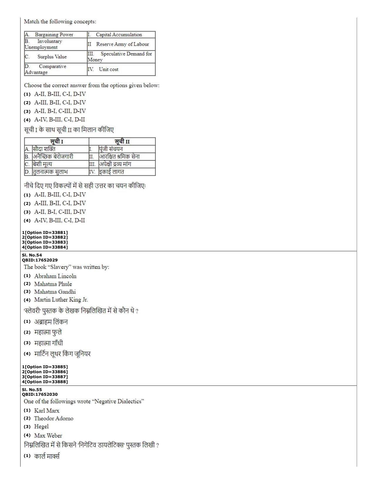 CUET (PG) 2022: PGQP-79 Dev. and Labour studies (10-09-2022) Question Paper - Page 20
