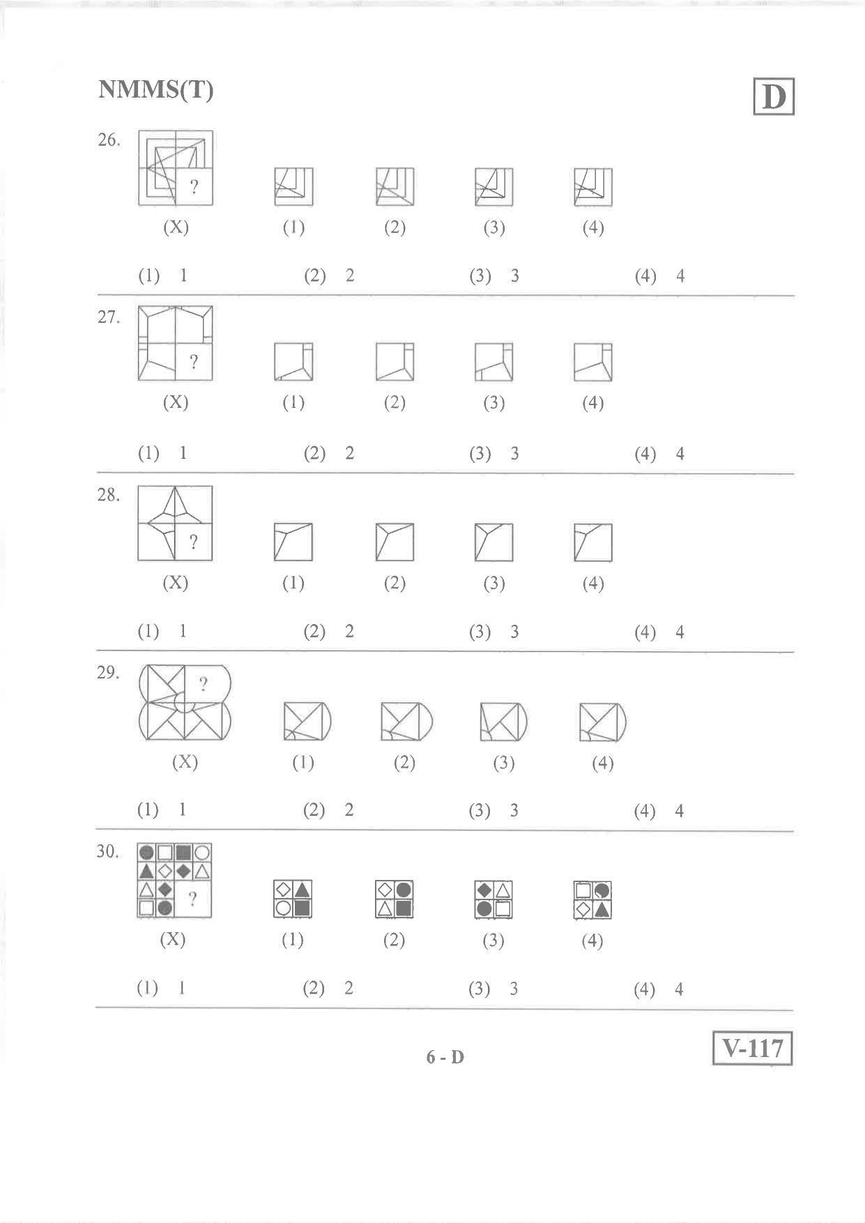 Telugu Medium Nov 2019 (Set D) Class 8 Andhra Pradesh NMMS Question Papers - Page 6