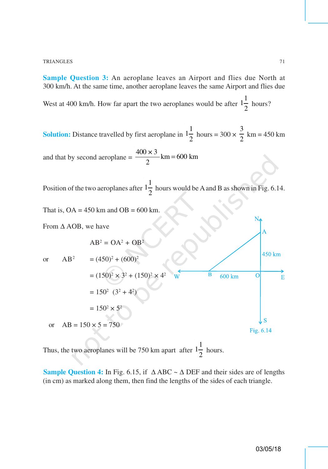 NCERT Exemplar Book for Class 10 Maths: Chapter 6 Triangles - Page 13