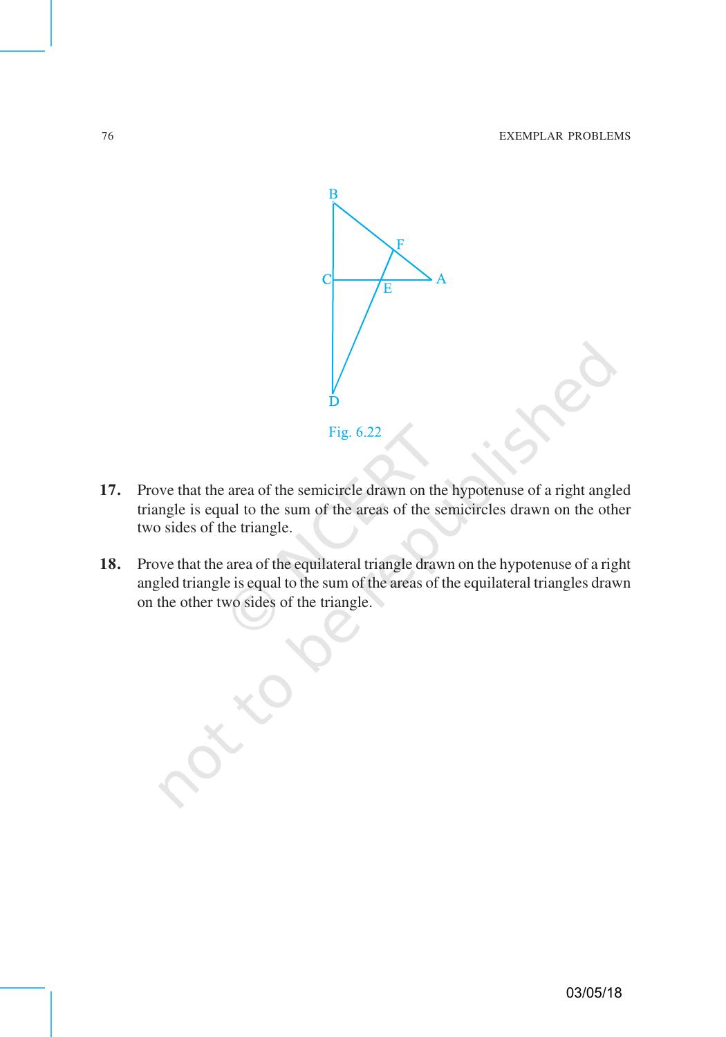 NCERT Exemplar Book for Class 10 Maths: Chapter 6 Triangles - Page 18