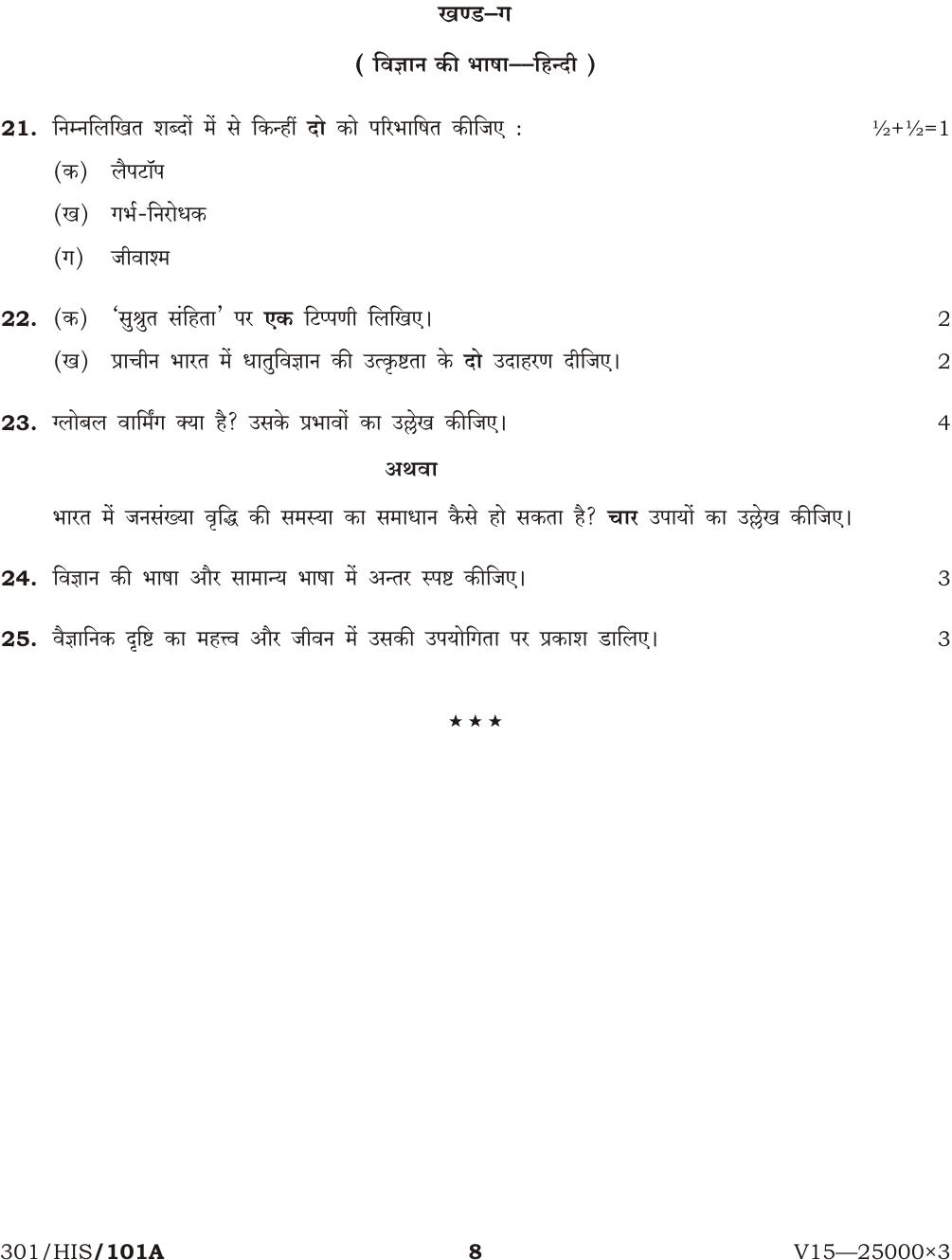 NIOS April 2015 Class 12 Hindi Question Paper - Page 8