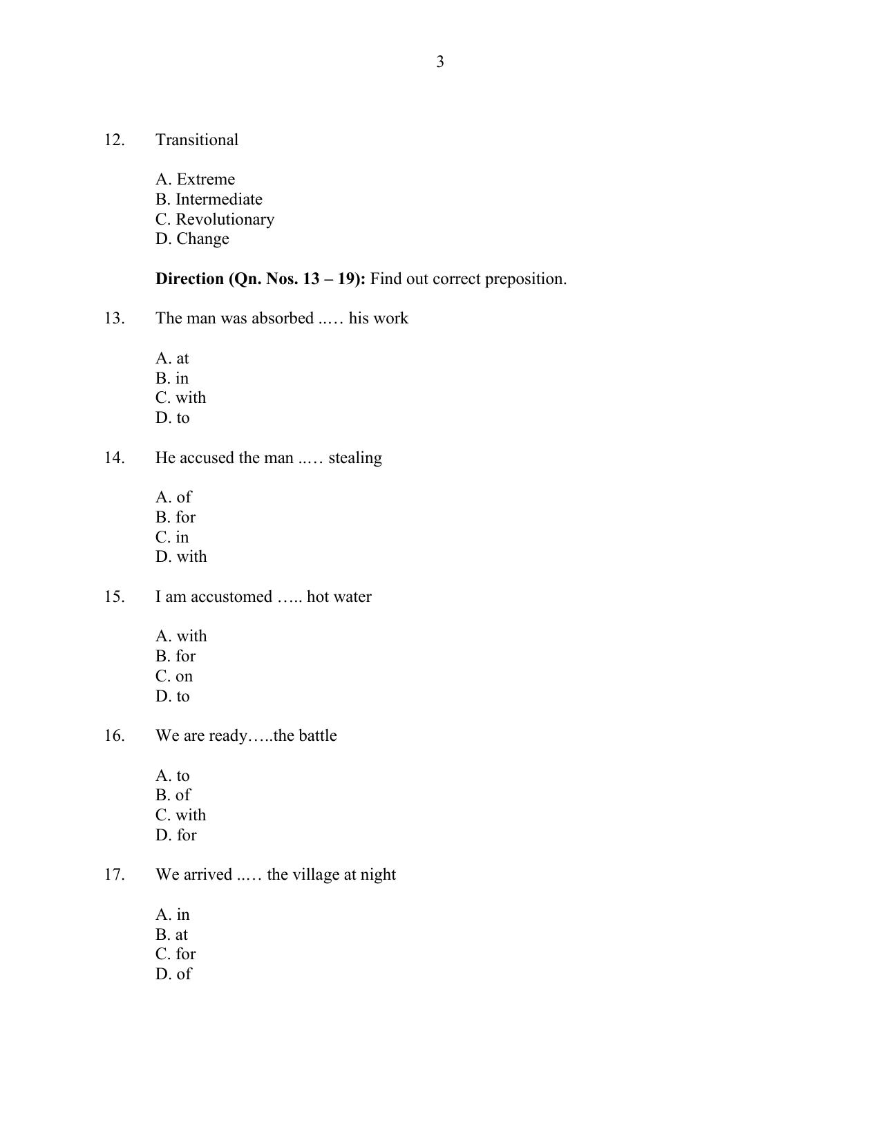 CUSAT CAT 2016 MIP PhD Question Paper - Page 3