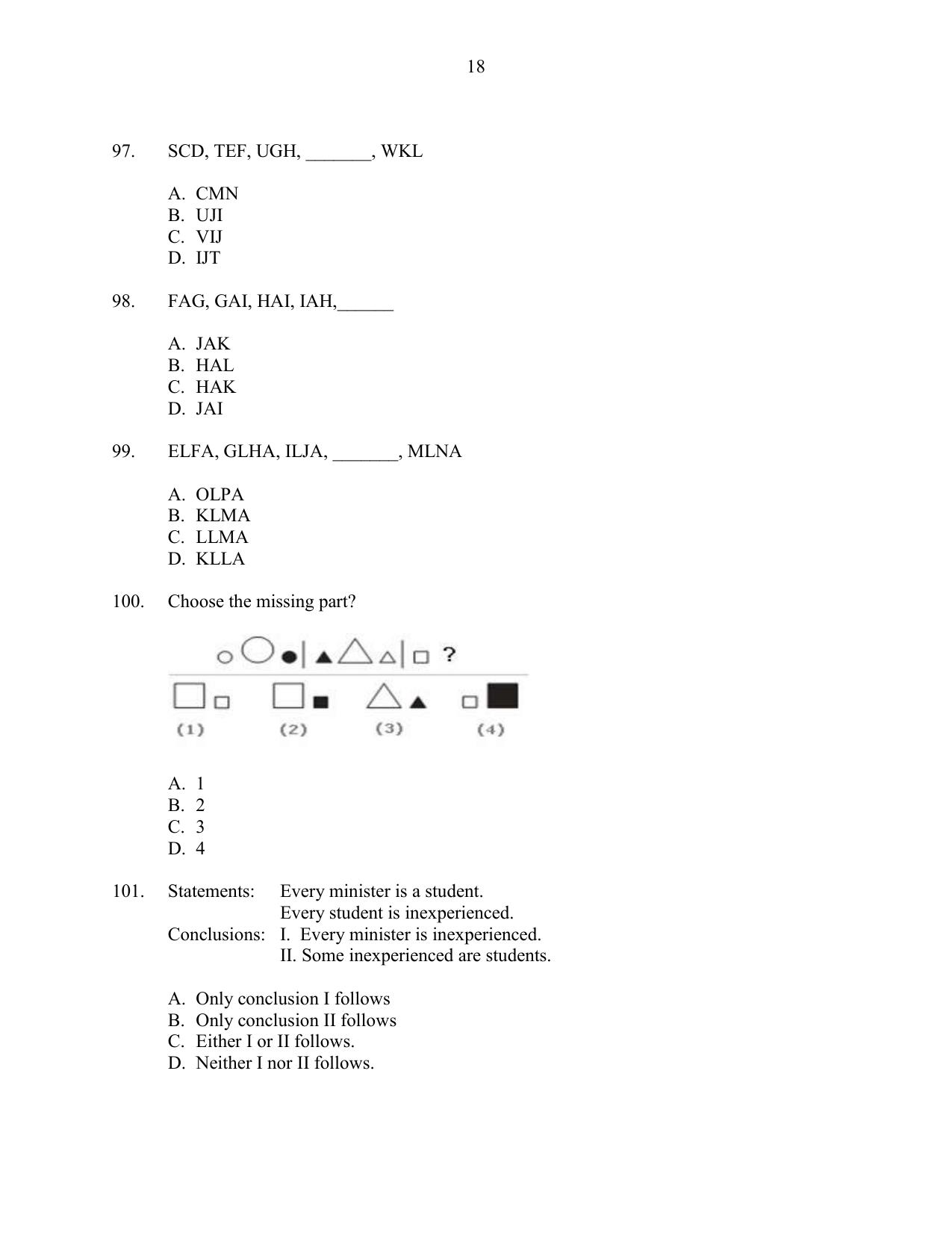 CUSAT CAT 2016 MIP PhD Question Paper - Page 18