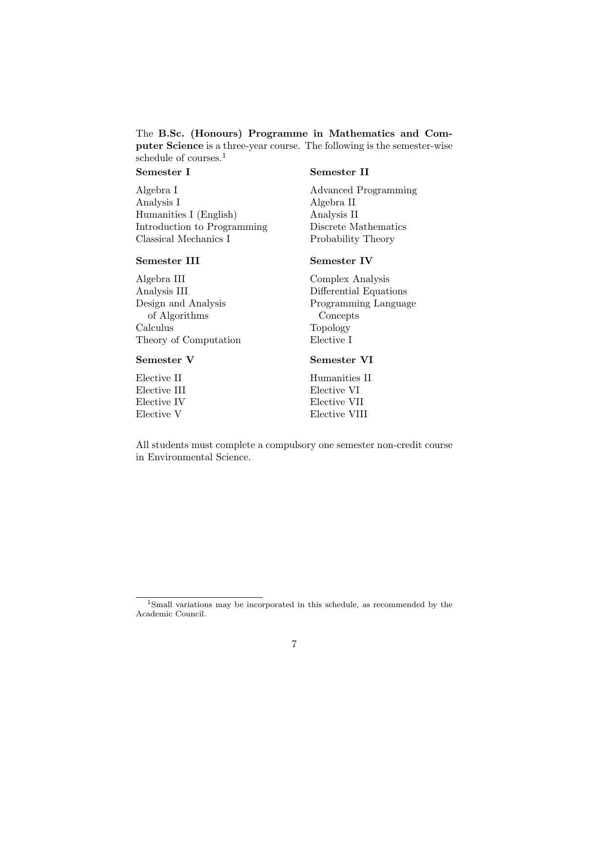 Chennai Mathematical Institute, Siruseri Information Brochure, 2022–2023 - Page 8