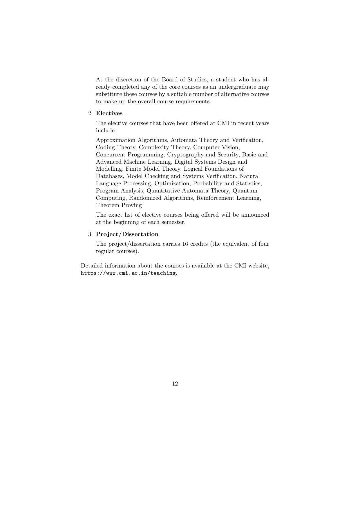 Chennai Mathematical Institute, Siruseri Information Brochure, 2022–2023 - Page 13