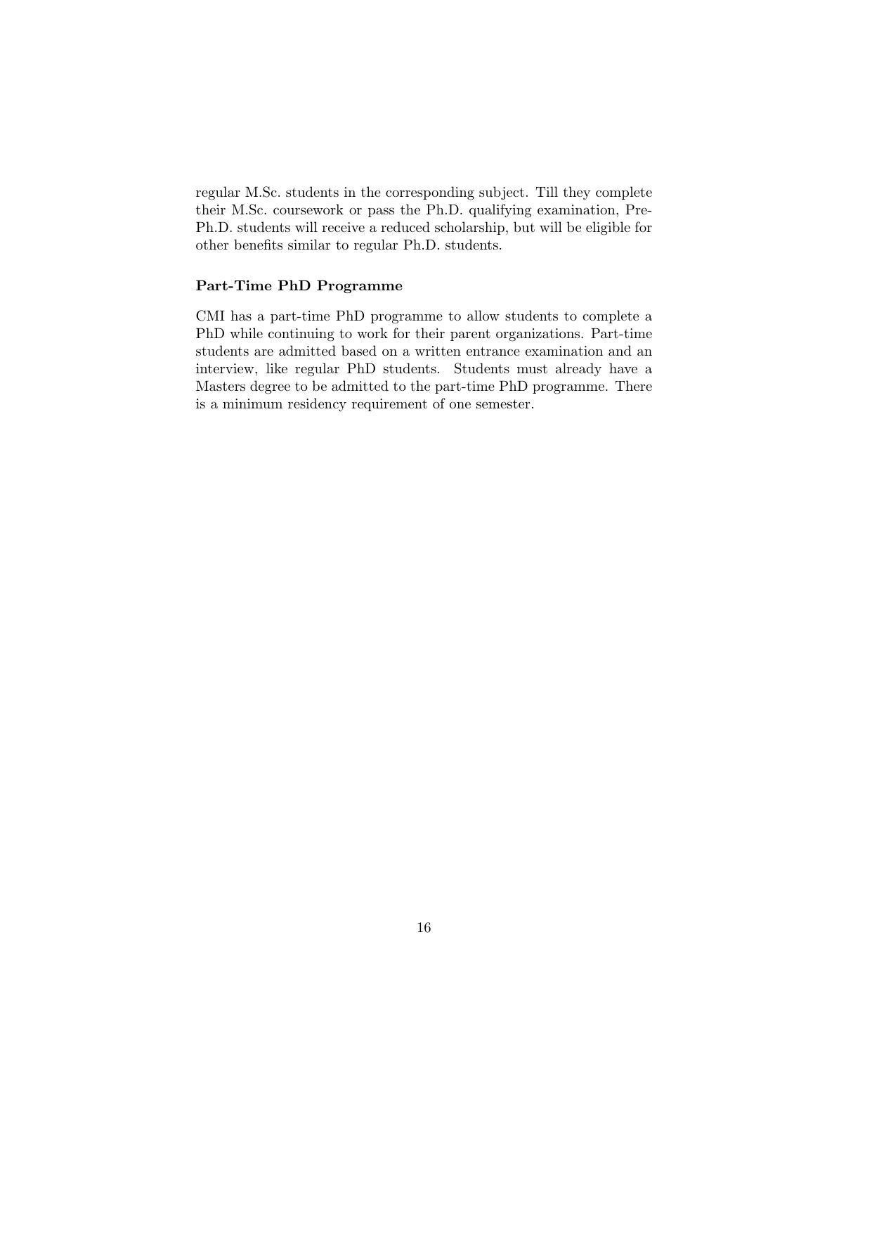 Chennai Mathematical Institute, Siruseri Information Brochure, 2022–2023 - Page 17