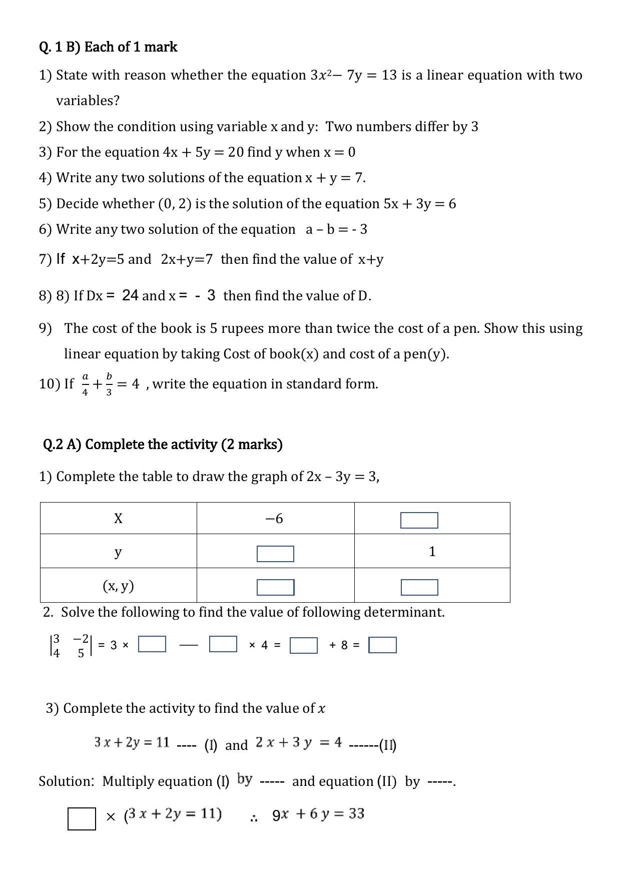 Maharashtra Board Class 10 Mathematics Part I (English Medium) 2023 Question Bank - Page 3