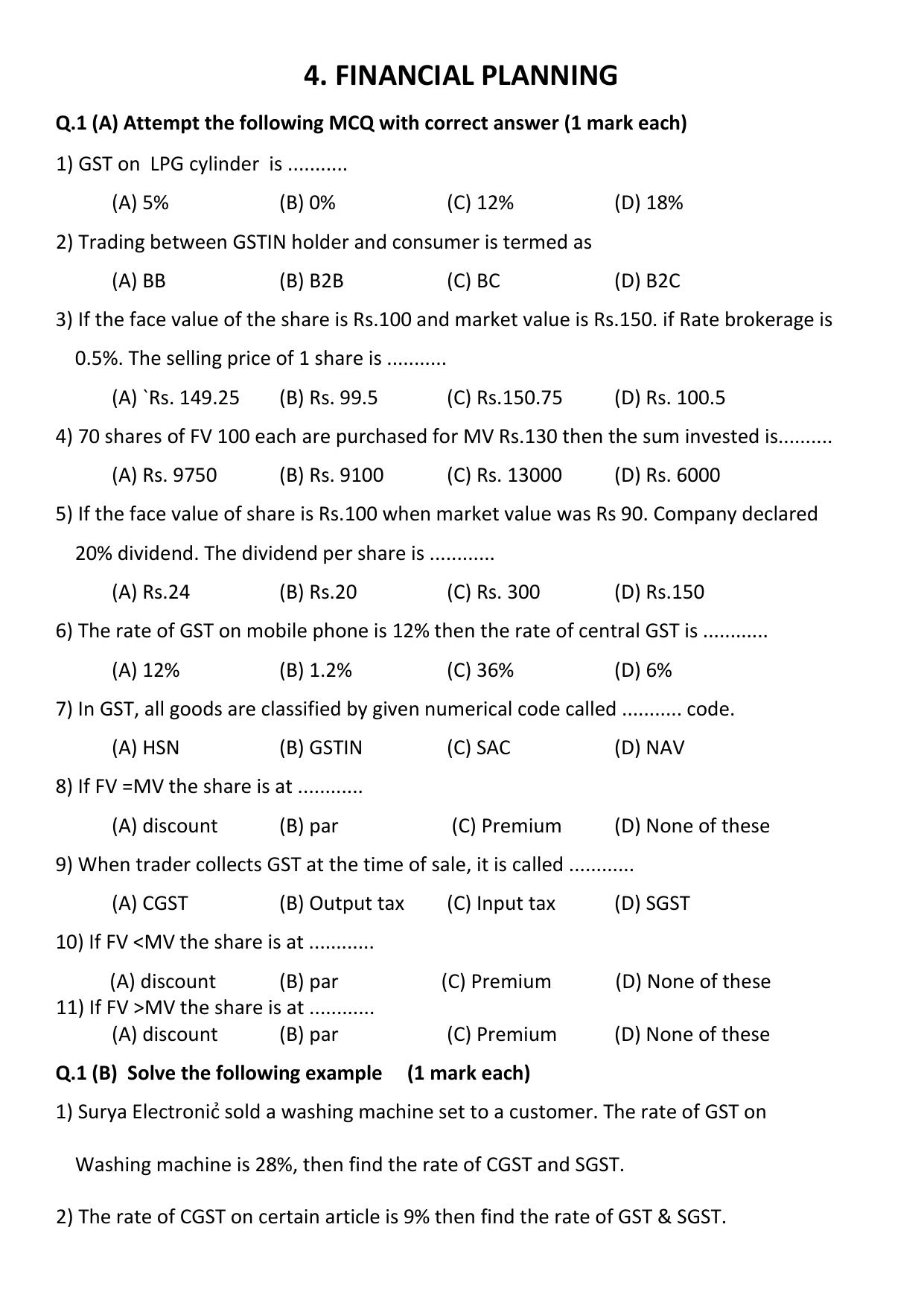 Maharashtra Board Class 10 Mathematics Part I (English Medium) 2023 Question Bank - Page 20
