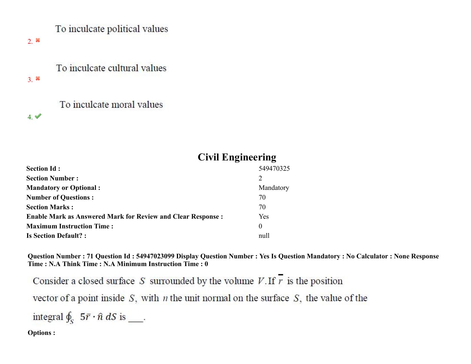 AP RCET 2022: Civil Engineering - 17/10/2022 (Monday) Session-I Question Paper With keys - Page 52