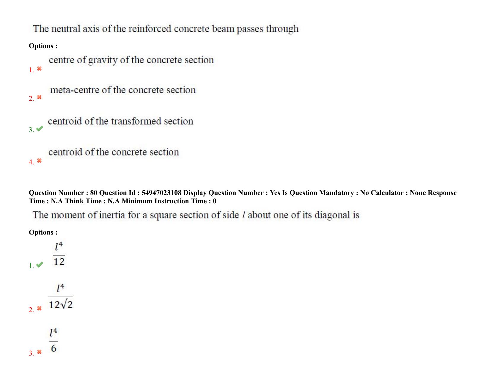 AP RCET 2022: Civil Engineering - 17/10/2022 (Monday) Session-I Question Paper With keys - Page 58