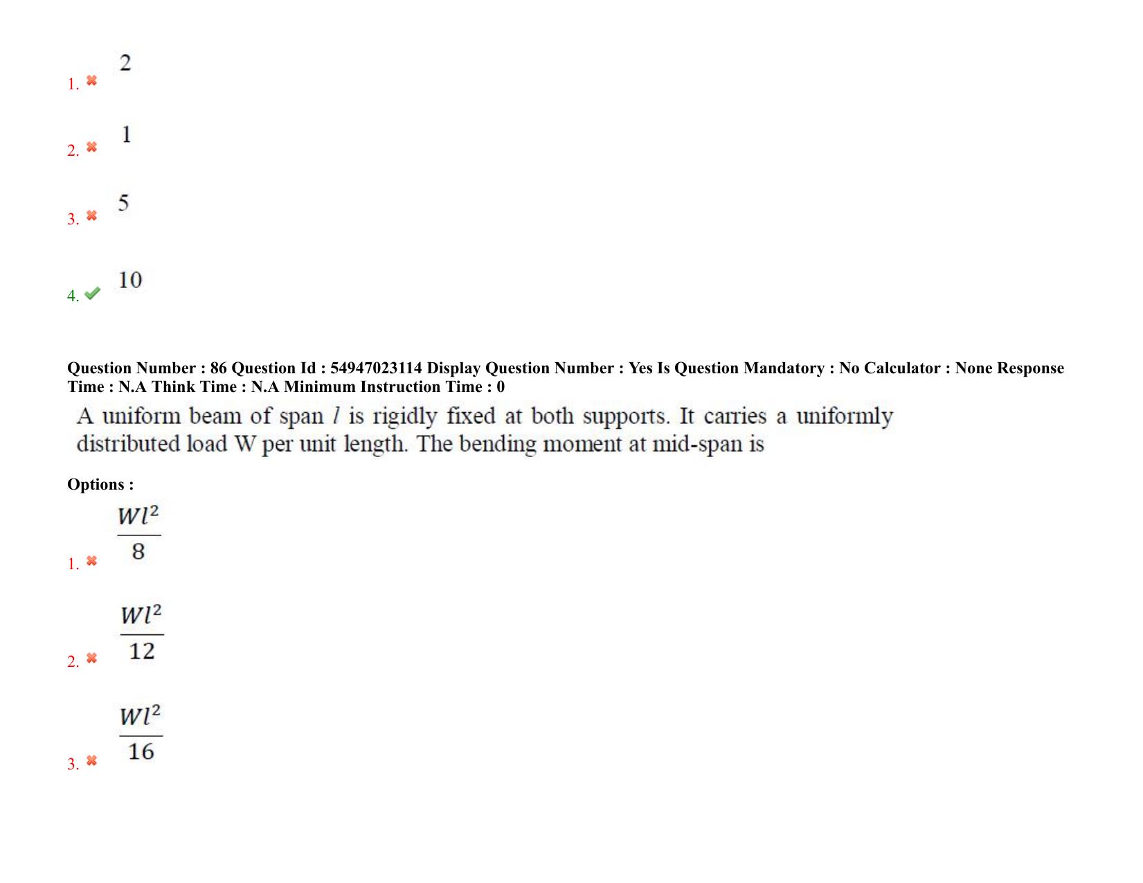 AP RCET 2022: Civil Engineering - 17/10/2022 (Monday) Session-I Question Paper With keys - Page 62