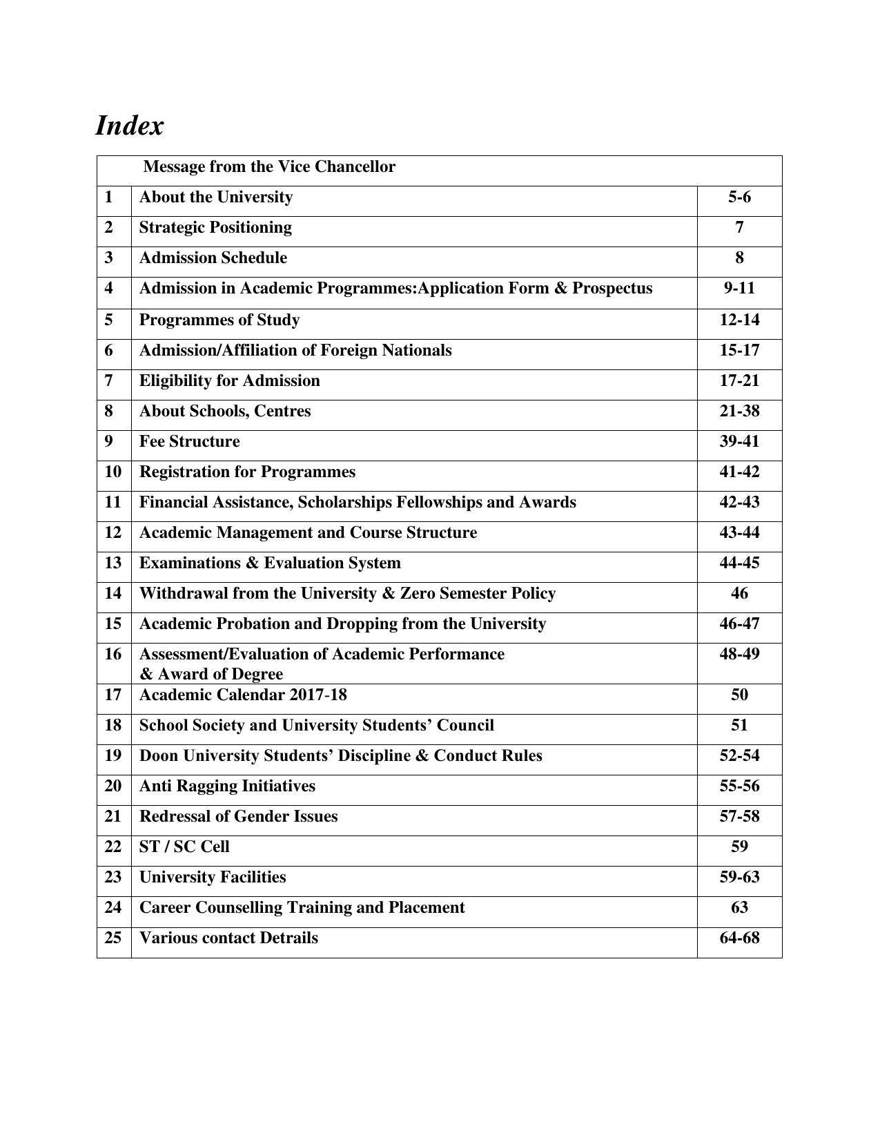 Doon University, Dehradun Prospectus 2021-22 - Page 2