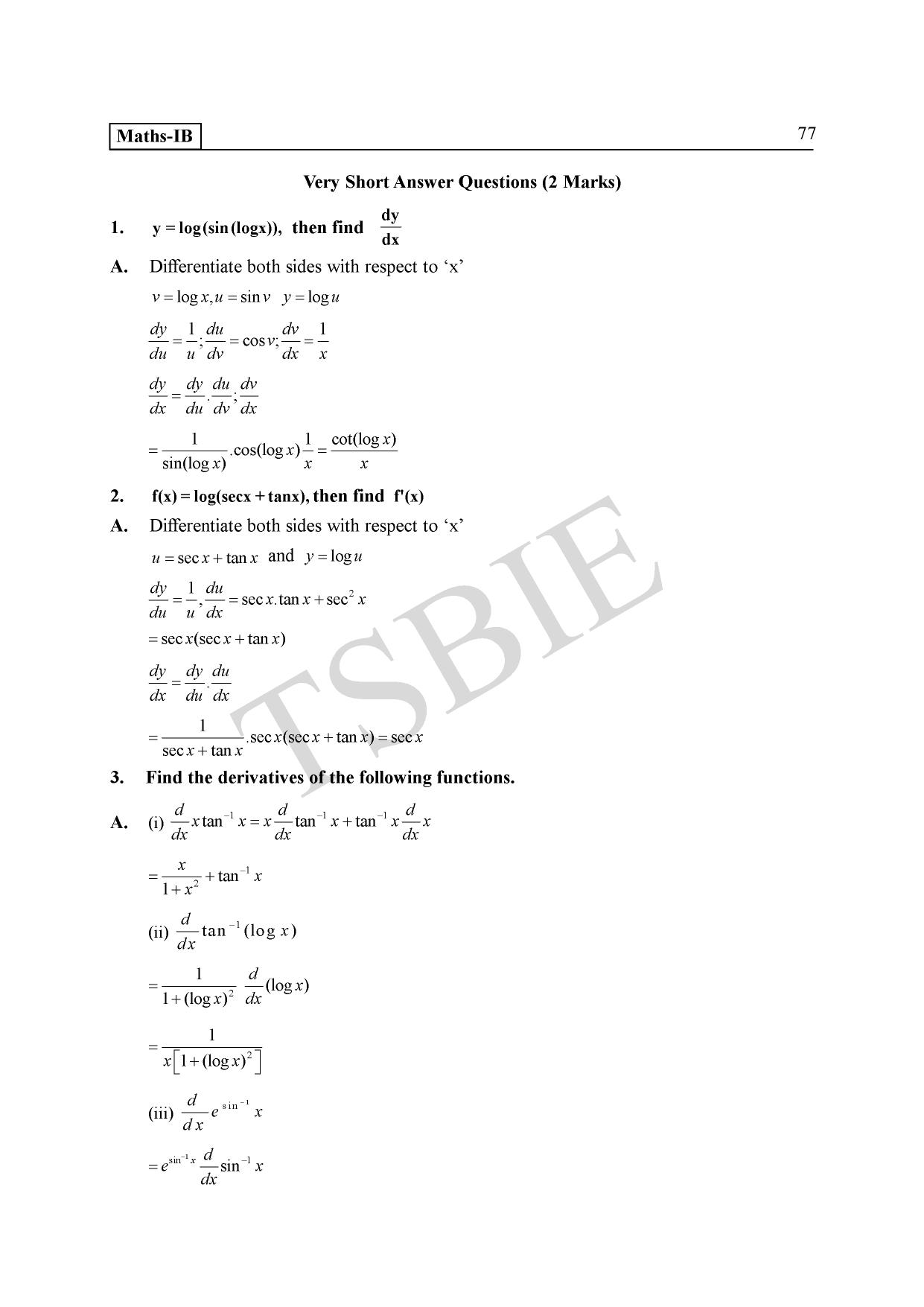 TS SCERT Inter 1st Year Maths IB Path 1 (Telugu Medium) Text Book - Page 81