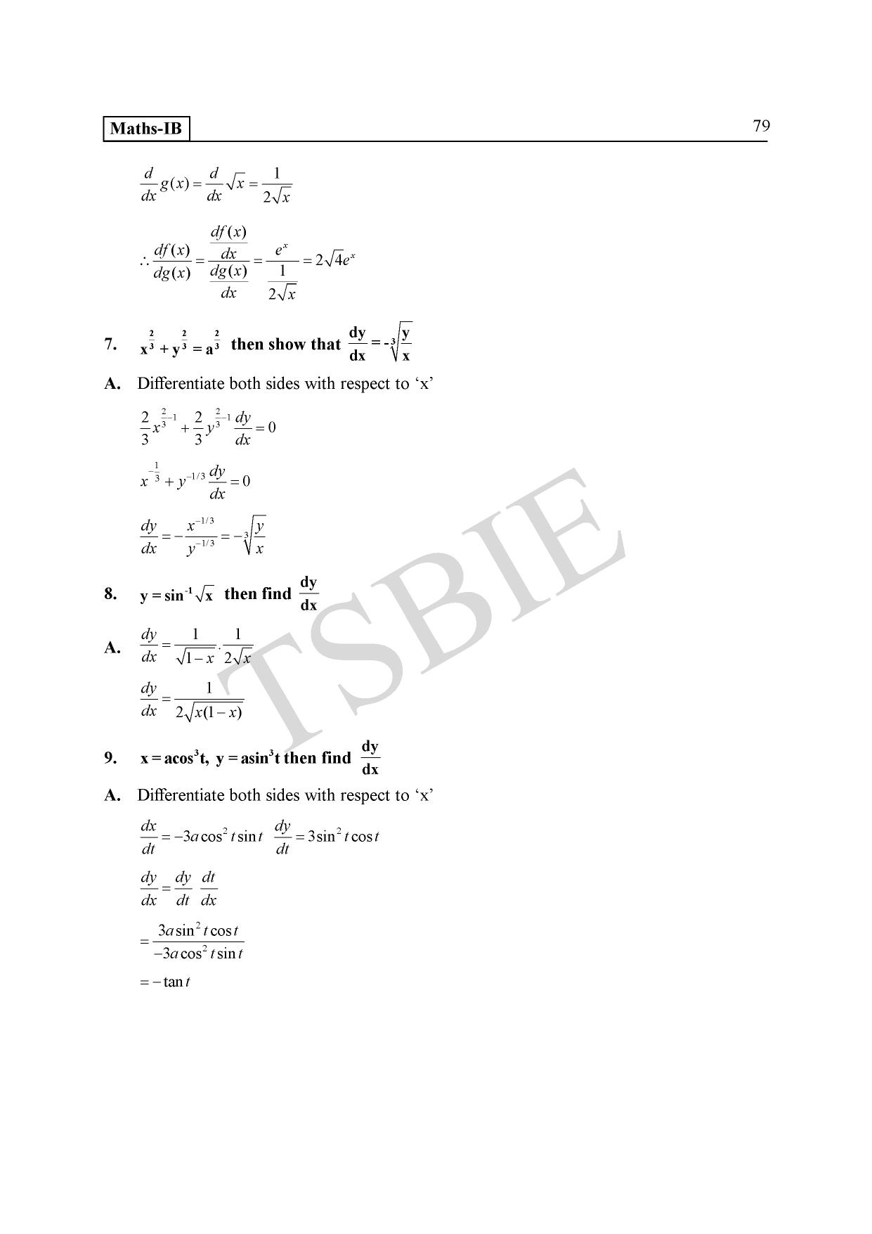 TS SCERT Inter 1st Year Maths IB Path 1 (Telugu Medium) Text Book - Page 83
