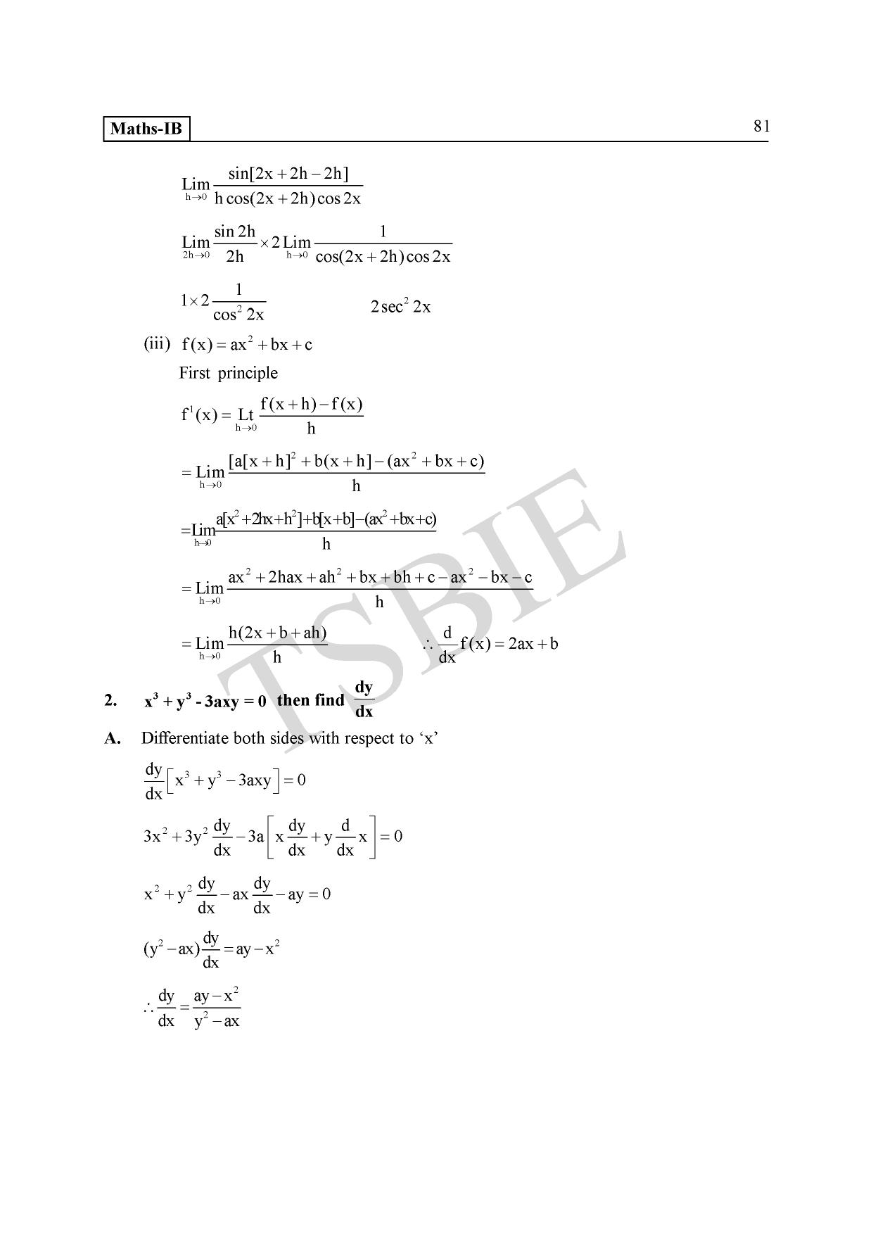 TS SCERT Inter 1st Year Maths IB Path 1 (Telugu Medium) Text Book - Page 85