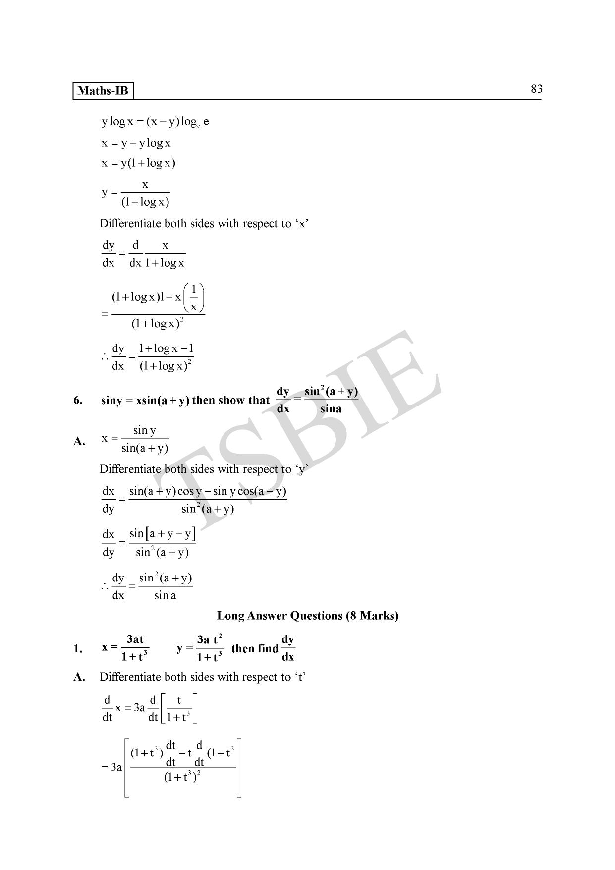 TS SCERT Inter 1st Year Maths IB Path 1 (Telugu Medium) Text Book - Page 87