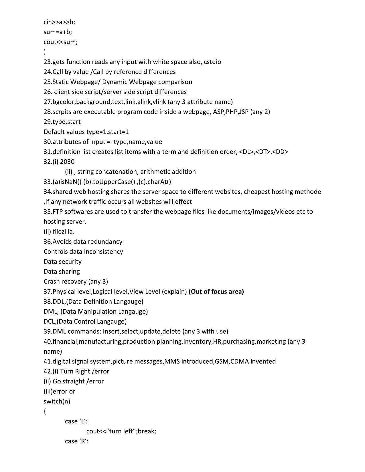  Kerala Plus Two 2021 Computer Application (Commerce) Annual Answer Key - Page 2