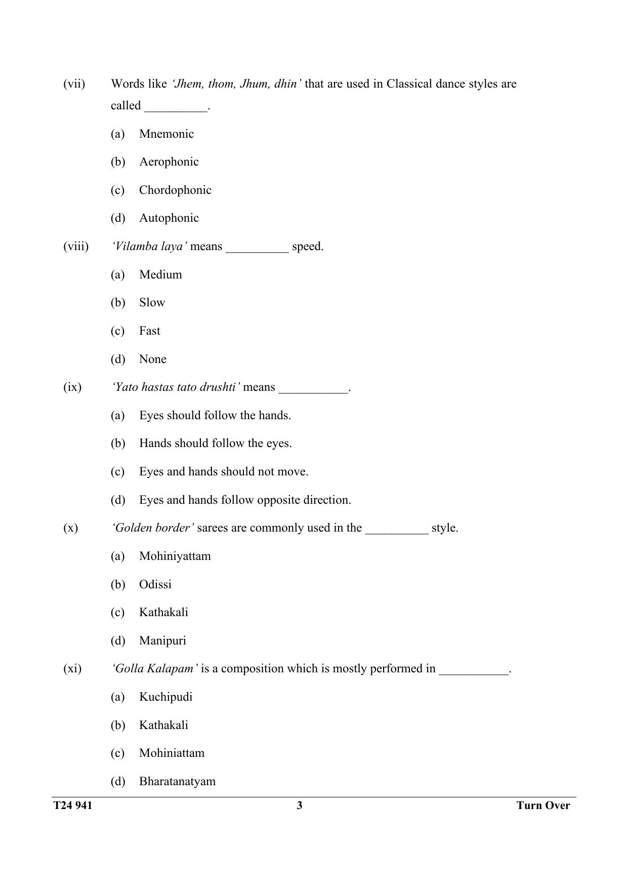 ICSE Class 10 INDIAN DANCE 2024 Question Paper - Page 3