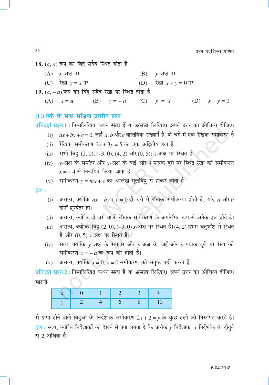 NCERT Exemplar Class 9: गणित यूनिट 4(दो चरो वाले रैखिक समीकरण ) - Page 4