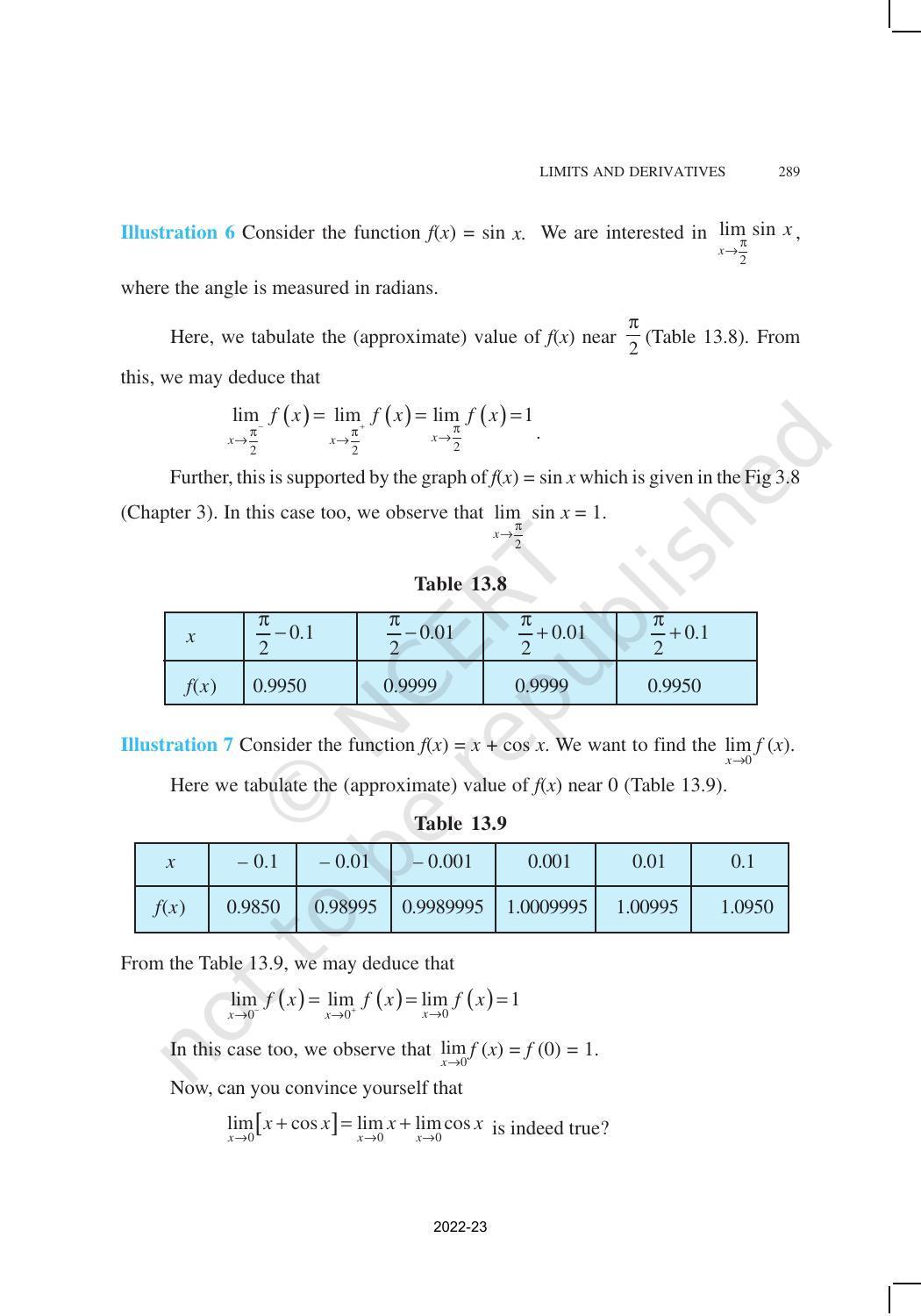 NCERT Book for Class 11 Maths Chapter 13 Limits and Derivatives - Page 9
