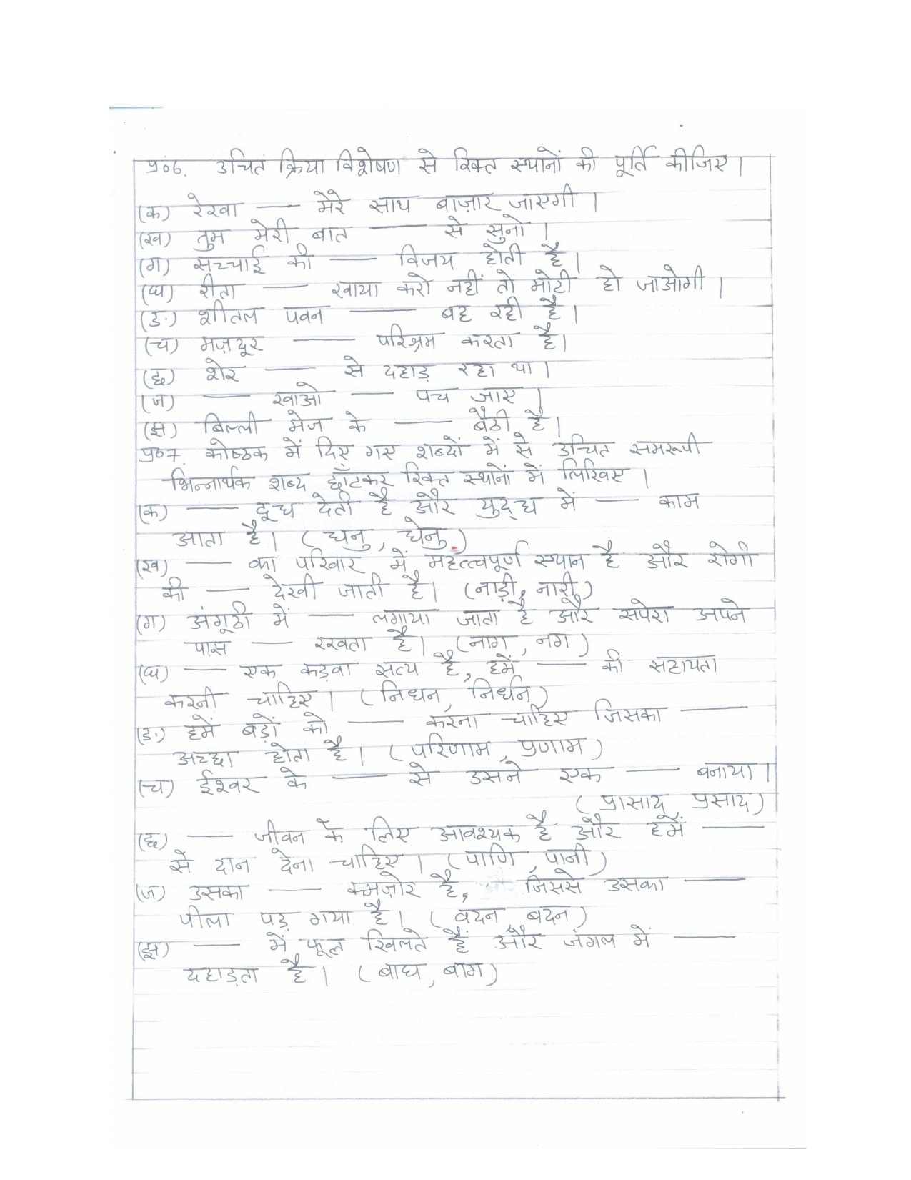 CBSE Worksheets for Class 8 Hindi Assignment 2 - Page 2