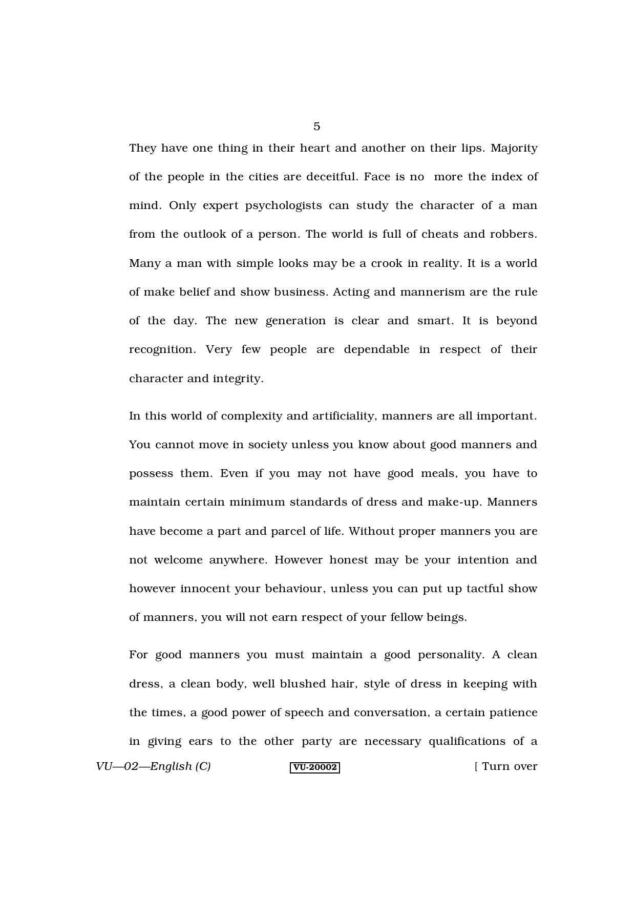 RBSE 2013 English (SUPPLEMENTARY) Varishtha Upadhyay Question Paper - Page 5