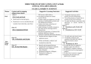 Edudel Class 6 Science (English Medium) Syllabus 2025