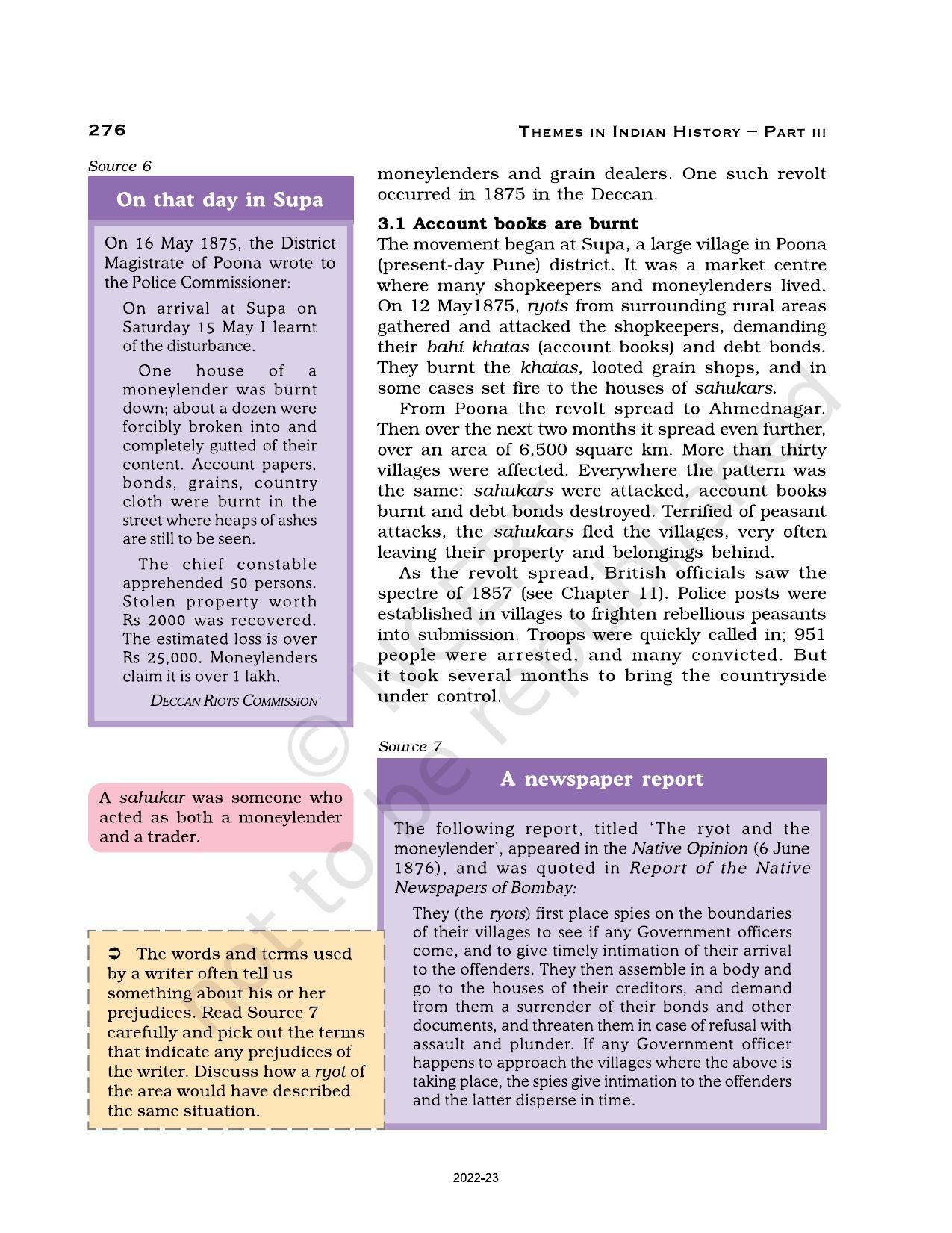 NCERT Book for Class 12 History (Part-II) Chapter 10 Colonialism and the Countryside - Page 20