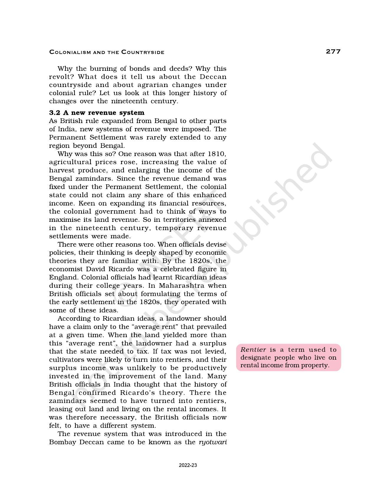 NCERT Book for Class 12 History (Part-II) Chapter 10 Colonialism and the Countryside - Page 21