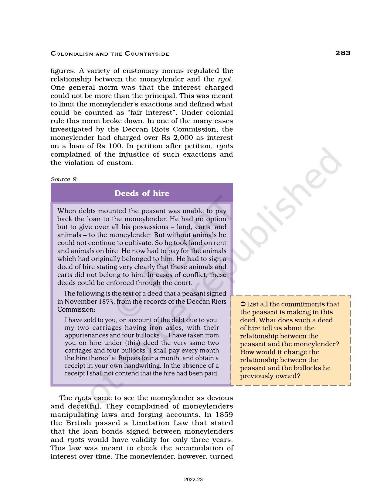 NCERT Book for Class 12 History (Part-II) Chapter 10 Colonialism and the Countryside - Page 27
