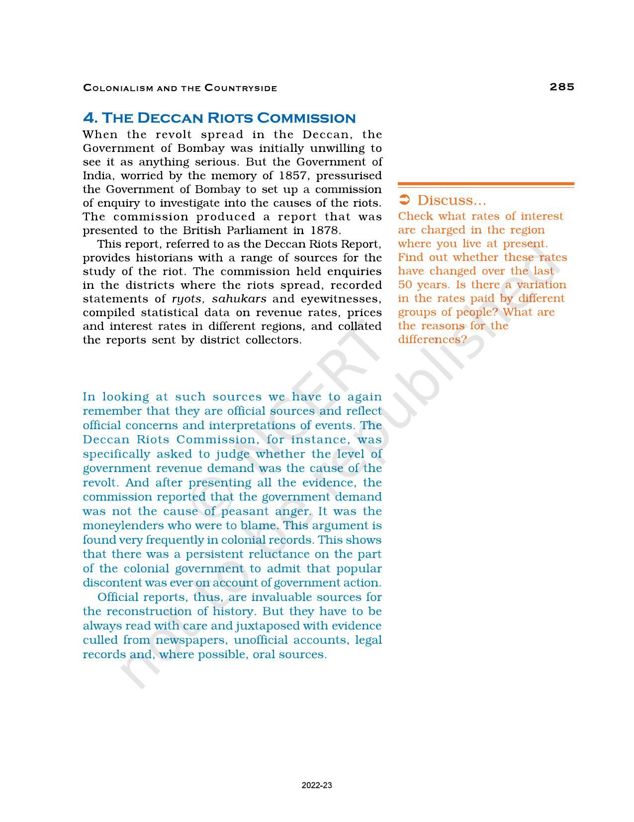 NCERT Book for Class 12 History (Part-II) Chapter 10 Colonialism and the Countryside - Page 29